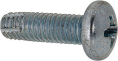 Value Collection - #10-32 UNF Thread, 5/8" Length Under Head, Phillips Drive Steel Thread Cutting Screw - Pan Head, Grade 2, Point Type F, Zinc-Plated Finish - Exact Tooling