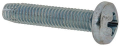 Value Collection - #10-32 UNF Thread, 1" Length Under Head, Phillips Drive Steel Thread Cutting Screw - Pan Head, Grade 2, Point Type F, Zinc-Plated Finish - Exact Tooling