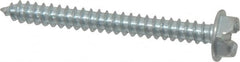 Value Collection - #10 Hex Washer Head Slotted Sheet Metal Screw - Steel, 1-3/4" Length Under Head, Grade 2 - Exact Tooling