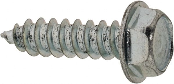 Value Collection - #8 Hex Washer Head Sheet Metal Screw - Steel, 5/8" Length Under Head, Grade 2 - Exact Tooling
