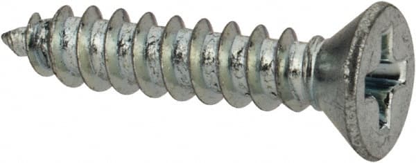 Value Collection - #7 Flat Head Phillips Sheet Metal Screw - Steel, 3/4" OAL, Grade 2 - Exact Tooling