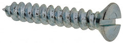 Value Collection - #10 Flat Head Slotted Sheet Metal Screw - Steel, 1-1/4" OAL, Grade 2 - Exact Tooling