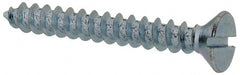 Value Collection - #10 Flat Head Slotted Sheet Metal Screw - Steel, 1-1/2" OAL, Grade 2 - Exact Tooling
