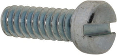Value Collection - #4-40 UNC, 5/16" Length Under Head Slotted Drive Machine Screw - Fillister Head, Grade 2 Steel, Zinc-Plated Finish, Without Washer - Exact Tooling
