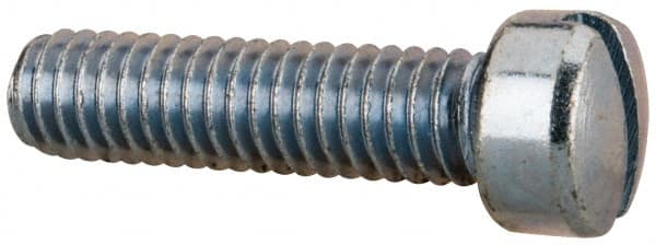 Value Collection - 5/16-18 UNC, 1-1/4" Length Under Head Slotted Drive Machine Screw - Fillister Head, Grade 2 Steel, Zinc-Plated Finish, Without Washer - Exact Tooling