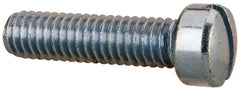 Value Collection - 5/16-18 UNC, 1-1/4" Length Under Head Slotted Drive Machine Screw - Fillister Head, Grade 2 Steel, Zinc-Plated Finish, Without Washer - Exact Tooling