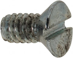 Value Collection - #2-56 UNC, 3/16" OAL Slotted Drive Machine Screw - Flat Head, Grade 2 Steel, Zinc-Plated Finish, Without Washer - Exact Tooling
