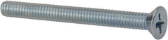 Value Collection - #8-32 UNC, 1-3/4" OAL Phillips Drive Machine Screw - Flat Head, Grade 2 Steel, Zinc-Plated Finish, Without Washer - Exact Tooling
