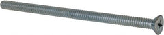 Value Collection - #10-24 UNC, 3-1/2" OAL Phillips Drive Machine Screw - Flat Head, Grade 2 Steel, Zinc-Plated Finish, Without Washer - Exact Tooling