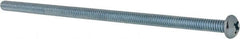 Value Collection - 1/4-20 UNC, 6" Length Under Head Phillips Drive Machine Screw - Round Head, Grade 2 Steel, Zinc-Plated Finish, Without Washer - Exact Tooling