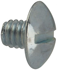 Value Collection - #8-32 UNC, 3/16" Length Under Head Slotted Drive Machine Screw - Truss Head, Grade 2 Steel, Zinc-Plated Finish, Without Washer - Exact Tooling