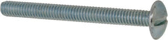 Value Collection - #8-32 UNC, 1-3/4" Length Under Head Slotted Drive Machine Screw - Truss Head, Grade 2 Steel, Zinc-Plated Finish, Without Washer - Exact Tooling