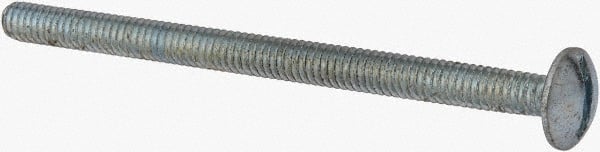 Value Collection - #8-32 UNC, 2-1/2" Length Under Head Slotted Drive Machine Screw - Truss Head, Grade 2 Steel, Zinc-Plated Finish, Without Washer - Exact Tooling