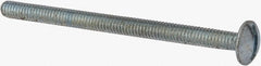 Value Collection - #8-32 UNC, 2-1/2" Length Under Head Slotted Drive Machine Screw - Truss Head, Grade 2 Steel, Zinc-Plated Finish, Without Washer - Exact Tooling