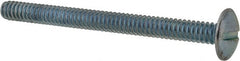 Value Collection - #10-24 UNC, 2-1/4" Length Under Head Slotted Drive Machine Screw - Truss Head, Grade 2 Steel, Zinc-Plated Finish, Without Washer - Exact Tooling