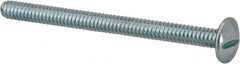 Value Collection - #10-24 UNC, 2-1/2" Length Under Head Slotted Drive Machine Screw - Truss Head, Grade 2 Steel, Zinc-Plated Finish, Without Washer - Exact Tooling