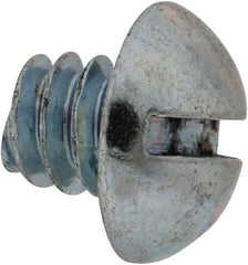 Value Collection - #10-24 UNC, 3/16" Length Under Head Slotted Drive Machine Screw - Round Head, Grade 2 Steel, Zinc-Plated Finish, Without Washer - Exact Tooling