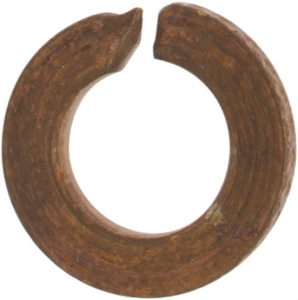 Value Collection - #2, 0.088" ID, 0.02" Thick Split Lock Washer - Silicon Bronze, Uncoated, 0.088" Min ID, 0.094" Max ID, 0.293" Max OD - Exact Tooling