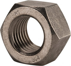 Value Collection - 1-3/8 - 6 UNC Stainless Steel Right Hand Hex Nut - 2-1/16" Across Flats, 1-11/64" High, Uncoated - Exact Tooling