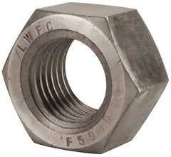 Value Collection - 1-3/4 - 5 UNC Stainless Steel Right Hand Hex Nut - 2-5/8" Across Flats, 1-1/2" High, Uncoated - Exact Tooling