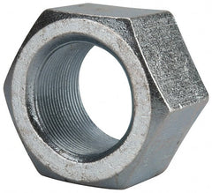 Value Collection - 2-12 UN Steel Right Hand Hex Nut - 3" Across Flats, 1-23/32" High, Zinc Clear Finish - Exact Tooling