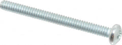 Value Collection - #4-40 UNC, 1-1/4" Length Under Head Phillips Drive Machine Screw - Pan Head, Grade 2 Steel, Zinc-Plated Finish, Without Washer - Exact Tooling