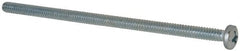Value Collection - #6-32 UNC, 3" Length Under Head Phillips Drive Machine Screw - Pan Head, Grade 2 Steel, Zinc-Plated Finish, Without Washer - Exact Tooling