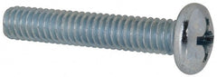 Value Collection - #12-24 UNC, 1-1/4" Length Under Head Phillips Drive Machine Screw - Pan Head, Grade 2 Steel, Zinc-Plated Finish, Without Washer - Exact Tooling