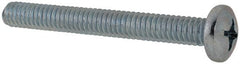 Value Collection - 1/4-20 UNC, 2-1/4" Length Under Head Phillips Drive Machine Screw - Pan Head, Grade 2 Steel, Zinc-Plated Finish, Without Washer - Exact Tooling