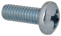 Value Collection - 5/16-18 UNC, 7/8" Length Under Head Phillips Drive Machine Screw - Pan Head, Grade 2 Steel, Zinc-Plated Finish, Without Washer - Exact Tooling
