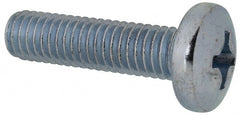 Value Collection - 3/8-16 UNC, 1-1/2" Length Under Head Phillips Drive Machine Screw - Pan Head, Grade 2 Steel, Zinc-Plated Finish, Without Washer - Exact Tooling