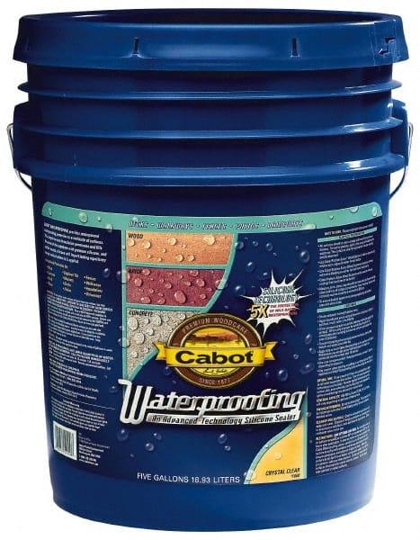 Cabot - 5 Gal Pail Clear Flat Crystal Clear Sealer - 100 to 250 Sq Ft/Gal Coverage, <100 g/L VOC Content - Exact Tooling