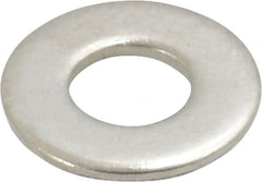 Value Collection - #10 Screw, Grade 316 Stainless Steel Standard Flat Washer - 7/32" ID x 1/2" OD, 0.049" Thick, Plain Finish - Exact Tooling
