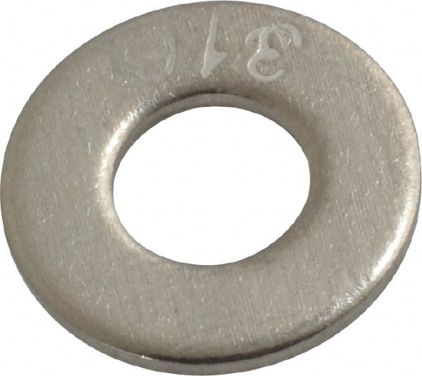 Value Collection - #12 Screw, Grade 316 Stainless Steel Standard Flat Washer - 1/4" ID x 9/16" OD, 0.065" Thick, Plain Finish - Exact Tooling