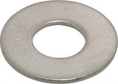 Value Collection - 7/16" Screw, Grade 316 Stainless Steel Standard Flat Washer - 1/2" ID x 1-1/8" OD, 0.062" Thick, Plain Finish - Exact Tooling