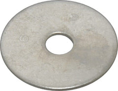 Value Collection - 1/4" Screw, Grade 316 Stainless Steel Fender Flat Washer - 1/4" ID x 1-1/4" OD, 0.057" Thick, Plain Finish - Exact Tooling