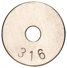 Value Collection - 5/16" Screw, Grade 316 Stainless Steel Fender Flat Washer - 0.336" ID x 1-1/2" OD, 0.069" Thick, Plain Finish - Exact Tooling