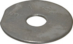 Value Collection - 3/8" Screw, Grade 316 Stainless Steel Fender Flat Washer - 0.399" ID x 1-1/2" OD, 0.069" Thick, Plain Finish - Exact Tooling