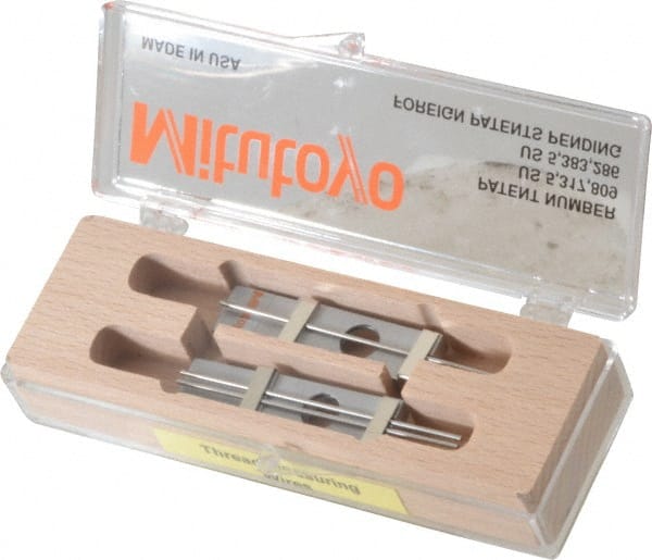 Mitutoyo - 16 TPI, 0.06 Inch Pitch, 2-1/4 Inch Long, Thread Pitch Diameter Measuring Wire - 0.0361 Inch Nominal Best Wire Diameter, 0.0563 Inch Nominal Constant, 3 Pieces - Exact Tooling