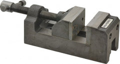 Palmgren - 1-1/2" Jaw Opening Capacity x 1" Throat Depth, Horizontal Drill Press Vise - 1-1/2" Wide Jaw, Stationary Base, Standard Speed, 5-1/8" OAL x 1-13/16" Overall Height, Cast Iron - Exact Tooling