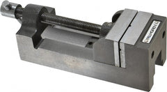 Palmgren - 2-1/2" Jaw Opening Capacity x 1-1/2" Throat Depth, Horizontal Drill Press Vise - 2-7/16" Wide Jaw, Stationary Base, Standard Speed, 7-1/4" OAL x 2-9/16" Overall Height, Cast Iron - Exact Tooling