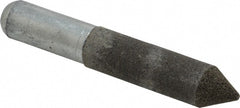 Grier Abrasives - 1/2" Diam 150 Grit 60° Included Angle Center Lap - Aluminum Oxide, Very Fine Grade, Extra Hard Density, Shank Mounted - Exact Tooling