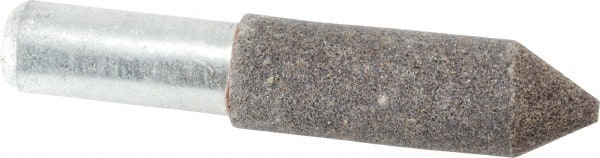 Grier Abrasives - 5/8" Diam 90 Grit 60° Included Angle Center Lap - Aluminum Oxide, Fine Grade, Extra Hard Density, Shank Mounted - Exact Tooling