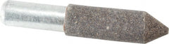 Grier Abrasives - 5/8" Diam 90 Grit 60° Included Angle Center Lap - Aluminum Oxide, Fine Grade, Extra Hard Density, Shank Mounted - Exact Tooling