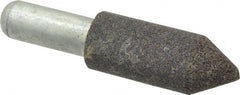Grier Abrasives - 3/4" Diam 80 Grit 60° Included Angle Center Lap - Aluminum Oxide, Medium Grade, Extra Hard Density, Shank Mounted - Exact Tooling