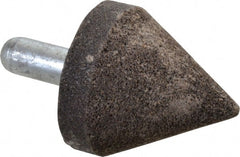 Grier Abrasives - 2" Diam 80 Grit 60° Included Angle Center Lap - Aluminum Oxide, Medium Grade, Extra Hard Density, Shank Mounted - Exact Tooling