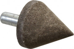 Grier Abrasives - 2" Diam 150 Grit 60° Included Angle Center Lap - Aluminum Oxide, Very Fine Grade, Extra Hard Density, Shank Mounted - Exact Tooling
