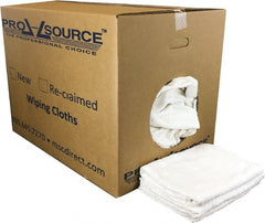 PRO-SOURCE - 40 Inch Long Virgin Terry Cotton Towels - White, Terry Cloth, Medium Lint, Box - Exact Tooling