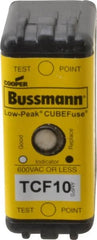 Cooper Bussmann - 300 VDC, 600 VAC, 10 Amp, Time Delay General Purpose Fuse - Plug-in Mount, 1-7/8" OAL, 100 at DC, 200 (CSA RMS), 300 (UL RMS) kA Rating - Exact Tooling
