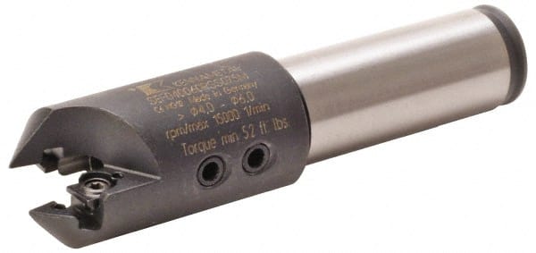 Kennametal - 12 to 14mm Diam, Straight Shank, 31.75mm Body Shank Diam, 45° Combo Chamfer and Countersink Drill - 14mm Drill Shank Diam, 3.42807R001 Insert, 6.31" OAL - Exact Tooling